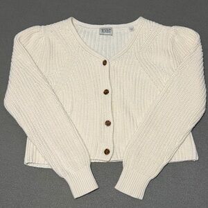 Scotch & Soda Cream Knit Cardigan Sweater Button Front Size 10 / 140